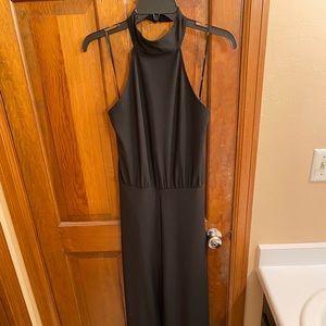Lulu’s Black Halter Jumpsuit: Size L